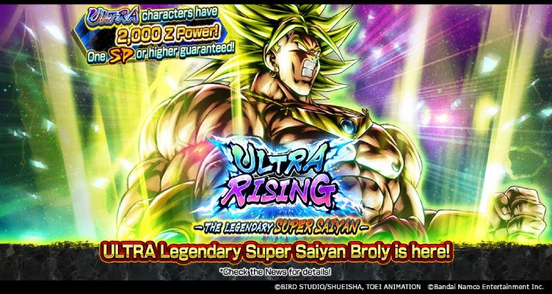Dragon Ball Legends Releases New ULTRA Legendary Super Saiyan Broly in ULTRA RISING - THE LEGENDARY SUPER SAIYAN!!